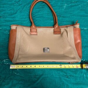 Grey and Brown Leather I Medici Shoulder Bag
